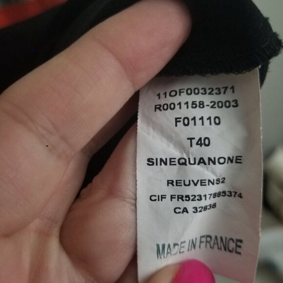 SINEQUANONE | dress tie dye orange black gray sz 8 - Picture 4 of 5